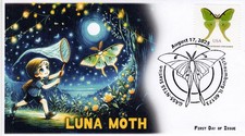 25-315, 2025, Luna Moth, Capa de Primeiro Dia, Carimbo Postal Pictorial, Schaumburg I comprar usado  Enviando para Brazil