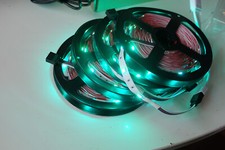 Conjunto de luz de tira LED RGB 5050 20m/65,6 pés + adaptador CA, controlador, controle remoto comprar usado  Enviando para Brazil