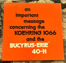 Bucyrus erie crane for sale  Berlin