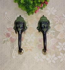 Gautama Buda puxador de porta temático latão monge tibetano rosto maçaneta par CA308, usado comprar usado  Enviando para Brazil