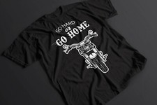 Go hard or go home motocykl męski t-shirt DTG plakat rozmiary S-5XL  na sprzedaż  PL