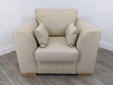 Armchair cream leather for sale  BRISTOL