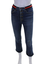 Calça jeans Veronica Beard feminina botão mosca Carolyn 10" bota bebê azul tamanho 28 comprar usado  Enviando para Brazil