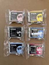 Usado, Tinta Epson 98 T098 pacote com 6 GENUÍNA para Artisan 700 710 725 730 800 810 835 387 comprar usado  Enviando para Brazil