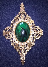 Spilla americana malachite usato  Sante Marie