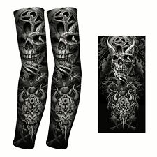 Usado, Manga de braço de resfriamento tatuagem gelo seda ciclismo basquete proteção solar UV arte masculina comprar usado  Enviando para Brazil