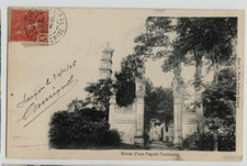 Cartão postal antigo SAIGON - Entrada para um pagode Tonkin - Indochina Francesa Vietnã comprar usado  Enviando para Brazil