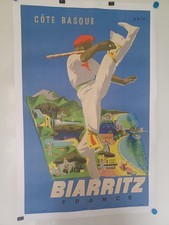 Affiche ancienne biarritz d'occasion  Montauban-de-Bretagne