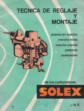 Tecnica de Reglaje y Montaje, Carburadores Solex. Manual Digital  📥 comprar usado  Enviando para Brazil