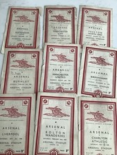Arsenal home programmes for sale  BENFLEET