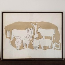 Litografia firmata giuseppe usato  Roma