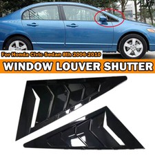 Capa de persiana preta brilhante para janela frontal Honda Civic Sedan 2006-2010 8º comprar usado  Enviando para Brazil