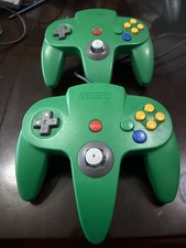 Conjunto de controles verdes Nintendo 64 fabricante de equipamento original Nus-005 testado estado bastão apertado comprar usado  Enviando para Brazil