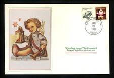 Capa comemorativa de Natal Hummel "Anjo Guia" 1937 estrelas de chifre de lanterna, usado comprar usado  Enviando para Brazil