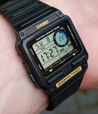Raro 1986 Casio Sports Timer S-52W Mod 212 pulseira preta original comprar usado  Enviando para Brazil