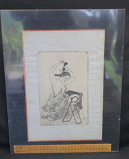 Vintage erotic woodcut for sale  LITTLEBOROUGH