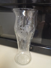 etched clear glass vase for sale  Salisbury