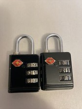 Cadeado de viagem TSA aprovado combinação de 3 dígitos liga de zinco preto comprar usado  Enviando para Brazil