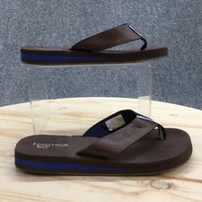 Sandálias Nautica Youth 2 tanga de surf flip flop marrom couro sintético sem salto casual comprar usado  Enviando para Brazil
