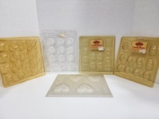 5 moldes de doces de plástico várias formas - copo de manteiga de amendoim, pirulito, chocolate extravagante comprar usado  Enviando para Brazil