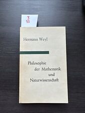 Weyl hermann philosophie gebraucht kaufen  Göttingen