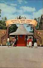 Cartão postal Catskill NY Catskill Game Farm parque de diversões portão de entrada c1950-60s, usado comprar usado  Enviando para Brazil