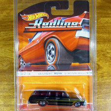 Hot Wheels Heritage Redline '64 Chevy Nova Station Wagon floco de metal preto 2015 comprar usado  Enviando para Brazil