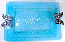 Turquoise glass platter for sale  Dallas