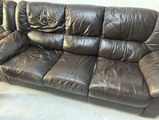 Black leather sofa for sale  ILFORD