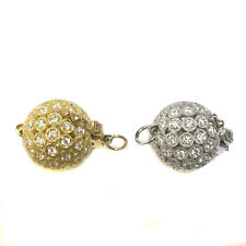 Bola de Diamante Cierre 11mm -14k , 18k Dorado Blanco, Rosa & Amarillo 4 Collar comprar usado  Enviando para Brazil
