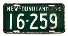 1954 newfoundland license for sale  Bozeman