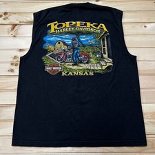 Camisa sem mangas Harley Davidson Tornado Topeka Kansas tamanho grande comprar usado  Enviando para Brazil