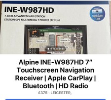 Alpine ine w987hd for sale  LEICESTER