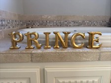 Casa de banho antiga de resina dourada letras PRINCE bebê menino  comprar usado  Enviando para Brazil