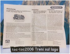 Marklin istruzioni originali usato  Terni