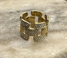 Autêntico anel de ouro cubo de cristal pavê banda empilhada cisne Swarovski comprar usado Autêntico anel de ouro cubo de cristal pavê banda empilhada cisne Swarovski comprar usado  Enviando para Brazil