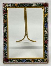 Usado, Vintage Italiano Itália Micro Mosaico Cavalete de Pé Quadro Traseiro Abertura 3 X 2 comprar usado  Enviando para Brazil