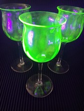 Uranium glass dimpled for sale  STONE