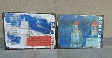 Set insegne metallo usato  Italia