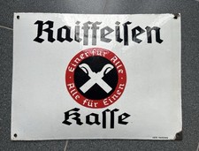 Altes emailschild raiffeisen gebraucht kaufen  Wuppertal