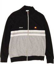 Jaqueta ELLESSE Masculina Tracksuit Top Pequena Preta Colorblock Algodão MU24, usado comprar usado  Enviando para Brazil