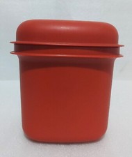 VINTAGE TUPPERWARE RECIPIENTE DE ARMAZENAMENTO MARROM ALTURA QUADRADA 14,5cm altura 13cm diâmetro comprar usado  Enviando para Brazil