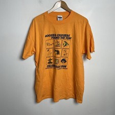 Usado, Camisa masculina vintage anos 90 navio de cruzeiro XL laranja manga curta gráfica 1998 Indiana comprar usado  Enviando para Brazil