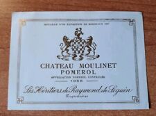 Etiquette vin moulinet d'occasion  Montigny-le-Bretonneux