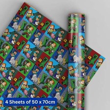 Wrapping paper minecraft for sale  WALTHAM ABBEY