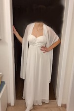 Abendkleid lang weiß gebraucht kaufen  Barbing