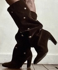 Bottes slouchy velours d'occasion  Expédié en France