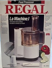 Usado, Regal La Machine 1 processador de alimentos tamanho completo modelo V813 branco com acessórios comprar usado  Enviando para Brazil