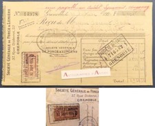 Timbre quittance perforé d'occasion  Rillieux-la-Pape