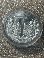 Alien Abduction Of Humans - 2 onças troy .999 prata fina redonda em cápsula comprar usado  Enviando para Brazil